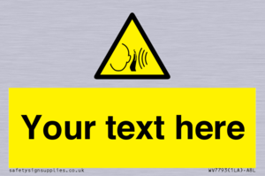 Custom warning sudden loud noise